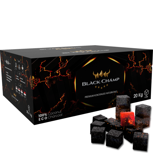 27 mm | Black Champ | Shisha Kohle | 10 kg